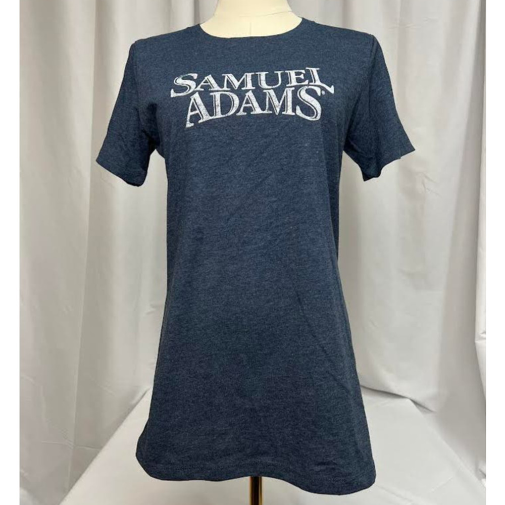 NWT! Samuel Adams Ladies Navy‎ Washed T-Shirt Size-Large